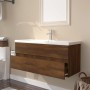 Mueble de baño con lavabo madera contrachapada marrón roble de vidaXL, Tocadores de baño - Ref: Foro24-3152887, Precio: 289,5...