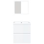 Vanity cabinet with sink and glossy white mirror by vidaXL, bathroom vanities - Ref: Foro24-3114175, Price: 146,99 €, Discoun...