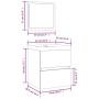 Vanity cabinet with sink and glossy white mirror by vidaXL, bathroom vanities - Ref: Foro24-3114175, Price: 146,99 €, Discoun...