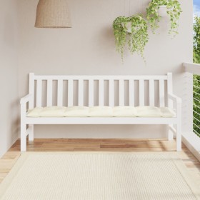 Cojín de banco de jardín tela Oxford blanco crema 180x50x7 cm de vidaXL, Cojines para sillas y sofás - Ref: Foro24-314970, Pr...