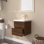 Oak brown plywood bathroom cabinet with sink by vidaXL, bathroom vanities - Ref: Foro24-3152860, Price: 124,29 €, Discount: %