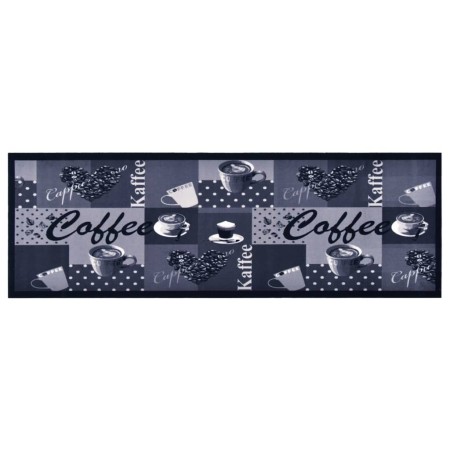 Coffee blue washable kitchen rug 60x300 cm by vidaXL, Doormats - Ref: Foro24-315969, Price: 50,99 €, Discount: %