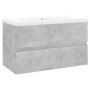 Mueble con lavabo madera de ingeniería gris hormigón de vidaXL, Tocadores de baño - Ref: Foro24-3071553, Precio: 193,84 €, De...