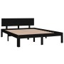 Estructura de cama doble madera maciza negra 135x190 cm de vidaXL, Camas y somieres - Ref: Foro24-810474, Precio: 180,79 €, D...