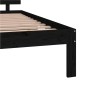 Estructura de cama doble madera maciza negra 135x190 cm de vidaXL, Camas y somieres - Ref: Foro24-810474, Precio: 180,79 €, D...