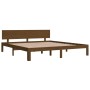 Estructura de cama madera maciza marrón miel 180x200 cm de vidaXL, Camas y somieres - Ref: Foro24-810513, Precio: 201,25 €, D...