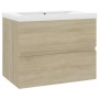 Mueble con lavabo madera de ingeniería roble Sonoma de vidaXL, Tocadores de baño - Ref: Foro24-3071543, Precio: 150,96 €, Des...