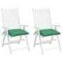 Cojines de silla de jardín 2 uds tela Oxford verde 40x40x7 cm de vidaXL, Cojines para sillas y sofás - Ref: Foro24-314875, Pr...