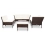 Set muebles de jardín 8 piezas y cojines ratán sintético marrón de vidaXL, Conjuntos de jardín - Ref: Foro24-48951, Precio: 5...