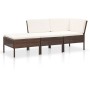 Set muebles de jardín 8 piezas y cojines ratán sintético marrón de vidaXL, Conjuntos de jardín - Ref: Foro24-48951, Precio: 5...