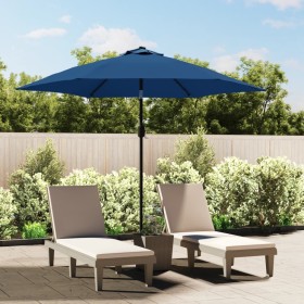 Sombrilla de jardín con palo de metal azul celeste 300 cm de vidaXL, Sombrillas - Ref: Foro24-47127, Precio: 87,99 €, Descuen...