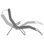 Folding sun loungers 2 units, made of steel with gray coating and textilene fabric. by vidaXL, Loungers - Ref: Foro24-312474,...