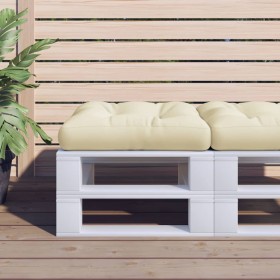 Kissen für Palettensofa, cremefarbener Stoff, 50 x 50 x 12 cm von vidaXL, Kissen für Stühle und Sofas - Ref: Foro24-314369, P...