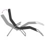 Folding lounger 2 pcs textilene steel with black coating by vidaXL, Loungers - Ref: Foro24-312475, Price: 146,01 €, Discount: %