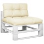 Cushions for pallet sofa 2 units cream fabric by vidaXL, Cushions for chairs and sofas - Ref: Foro24-314515, Price: 52,99 €, ...