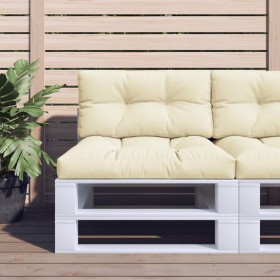 Cushions for pallet sofa 2 units cream fabric by vidaXL, Cushions for chairs and sofas - Ref: Foro24-314530, Price: 55,99 €, ...