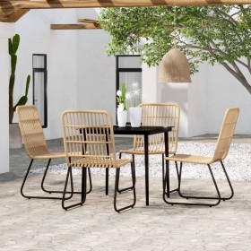 5-piece oak garden dining set by vidaXL, Garden sets - Ref: Foro24-3099174, Price: 537,99 €, Discount: %