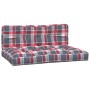 Cushions for pallets 2 units red checkered fabric by vidaXL, Cushions for chairs and sofas - Ref: Foro24-314556, Price: 67,93...