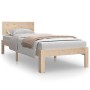 Estructura de cama madera maciza 75x190 cm de vidaXL, Camas y somieres - Ref: Foro24-810455, Precio: 82,23 €, Descuento: %