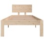 Estructura de cama madera maciza 75x190 cm de vidaXL, Camas y somieres - Ref: Foro24-810455, Precio: 82,23 €, Descuento: %