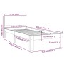 Bettgestell aus Massivholz 75x190 cm von vidaXL, Betten und Lattenroste - Ref: Foro24-810455, Preis: 84,99 €, Rabatt: %