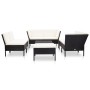 Set muebles de jardín 8 piezas y cojines ratán sintético negro de vidaXL, Conjuntos de jardín - Ref: Foro24-48952, Precio: 56...