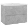 Mueble con lavabo madera de ingeniería gris hormigón de vidaXL, Tocadores de baño - Ref: Foro24-3071544, Precio: 158,81 €, De...