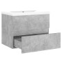 Mueble con lavabo madera de ingeniería gris hormigón de vidaXL, Tocadores de baño - Ref: Foro24-3071544, Precio: 158,81 €, De...