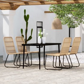 5-piece oak garden dining set by vidaXL, Garden sets - Ref: Foro24-3099175, Price: 566,99 €, Discount: %