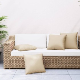 Decorative cushions 4 pcs beige fabric 60x60 cm by vidaXL, Cushions - Ref: Foro24-314356, Price: 60,99 €, Discount: %