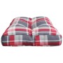 Cushion for pallet sofa red plaid fabric 70x40x12 cm by vidaXL, Cushions for chairs and sofas - Ref: Foro24-314461, Price: 23...