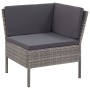 Set de muebles de jardín 8 pzas y cojines ratán sintético gris de vidaXL, Conjuntos de jardín - Ref: Foro24-48954, Precio: 53...