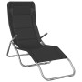 Folding lounger 2 pcs textilene steel with black coating by vidaXL, Loungers - Ref: Foro24-360172, Price: 153,28 €, Discount: %