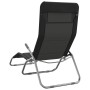 Folding lounger 2 pcs textilene steel with black coating by vidaXL, Loungers - Ref: Foro24-360172, Price: 153,28 €, Discount: %