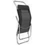 Folding lounger 2 pcs textilene steel with black coating by vidaXL, Loungers - Ref: Foro24-360172, Price: 153,28 €, Discount: %