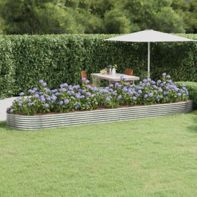 Steel powder-coated silver planter raised bed 523x140x36 cm by vidaXL, Pots and planters - Ref: Foro24-319047, Price: 119,99 ...