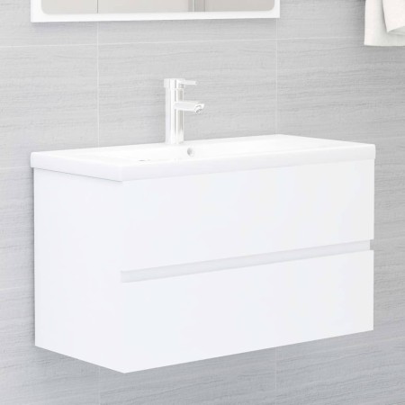 Mueble con lavabo madera de ingeniería blanco de vidaXL, Tocadores de baño - Ref: Foro24-3071549, Precio: 196,35 €, Descuento: %