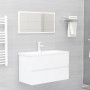 Mueble con lavabo madera de ingeniería blanco de vidaXL, Tocadores de baño - Ref: Foro24-3071549, Precio: 196,35 €, Descuento: %