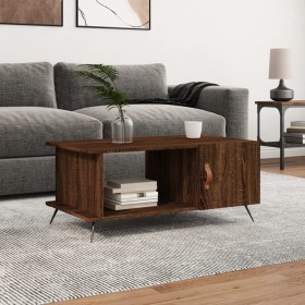 Brown oak plywood coffee table 90x50x40 cm by vidaXL, Coffee table - Ref: Foro24-829467, Price: 45,99 €, Discount: %