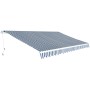 Toldo plegable de operación manual 500 cm azul y blanco de vidaXL, Toldos - Ref: Foro24-275566, Precio: 412,16 €, Descuento: %