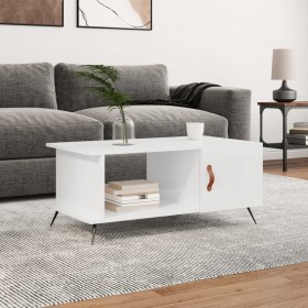 Glossy white plywood coffee table 90x50x40 cm by vidaXL, Coffee table - Ref: Foro24-829462, Price: 45,10 €, Discount: %