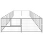 Silberner Zwinger 18 m² Stahl von vidaXL, Hundehütten und Zäune - Ref: Foro24-3082125, Preis: 327,01 €, Rabatt: %