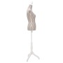 Maniquí de busto de mujer algodón blanco con rayas de vidaXL, Galanes de noche - Ref: Foro24-30031, Precio: 83,37 €, Descuent...