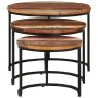 Stackable tables, 3 units, solid recycled wood table by vidaXL, Coffee table - Ref: Foro24-338003, Price: 109,30 €, Discount: %