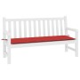 Garden bench cushion Oxford fabric red 200x50x3 cm by vidaXL, Cushions for chairs and sofas - Ref: Foro24-47610, Price: 33,13...