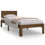 Estructura cama madera maciza individual marrón miel 75x190 cm de vidaXL, Camas y somieres - Ref: Foro24-810458, Precio: 100,...