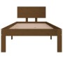 Estructura cama madera maciza individual marrón miel 75x190 cm de vidaXL, Camas y somieres - Ref: Foro24-810458, Precio: 100,...