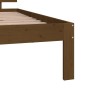 Estructura cama madera maciza individual marrón miel 75x190 cm de vidaXL, Camas y somieres - Ref: Foro24-810458, Precio: 100,...