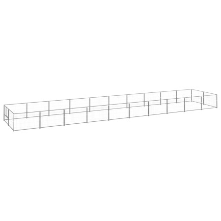 Silver kennel 20 m² steel by vidaXL, Dog kennels and fences - Ref: Foro24-3082126, Price: 367,42 €, Discount: %