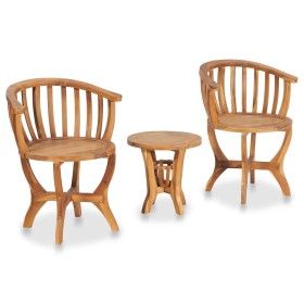 Garden bistro table and chairs 3 pcs solid teak wood by vidaXL, Garden sets - Ref: Foro24-49383, Price: 274,99 €, Discount: %